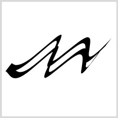 Letter M icon black color, Vector Illustration for Icon, Symbol, Logo etc