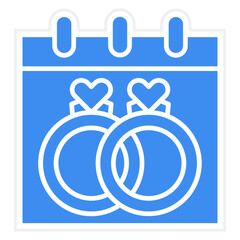 Vector Design Wedding Date Icon Style