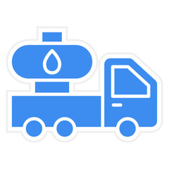 Vector Design Oil Truck Icon Style