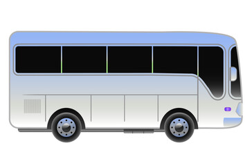 Multi -colored passenger bus vector illustration