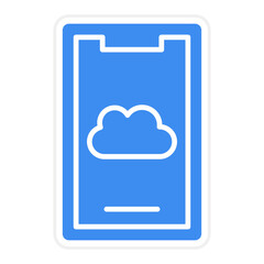 Vector Design Mobile Cloud Icon Style