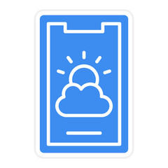 Vector Design Mobile Weather Icon Style