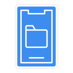 Obraz premium Vector Design Mobile Folder Icon Style