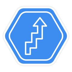 Vector Design Zig Zag Road Icon Style