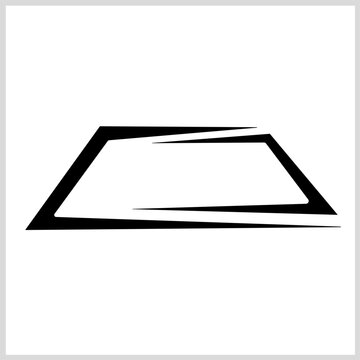 Travezoid icon black color, Vector Illustration for Icon, Symbol, Logo etc