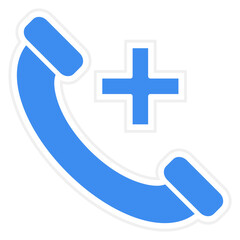 Vector Design Emergency Call Icon Style