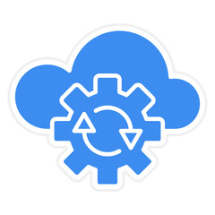Vector Design Cloud Backup Icon Style