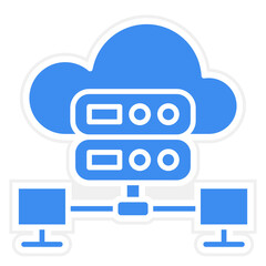 Vector Design Hosting Icon Style