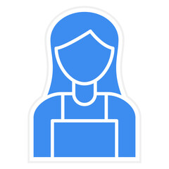 Vector Design Lady Seller Icon Style