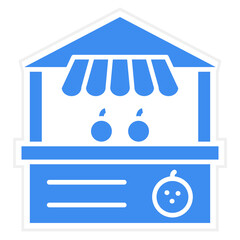 Vector Design Fruit Stall Icon Style