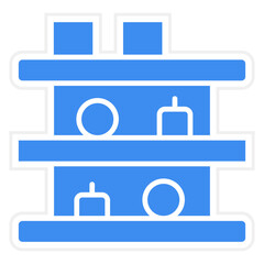 Vector Design Shelves Icon Style