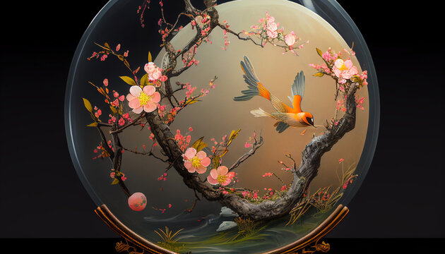 Still life ornament illustration