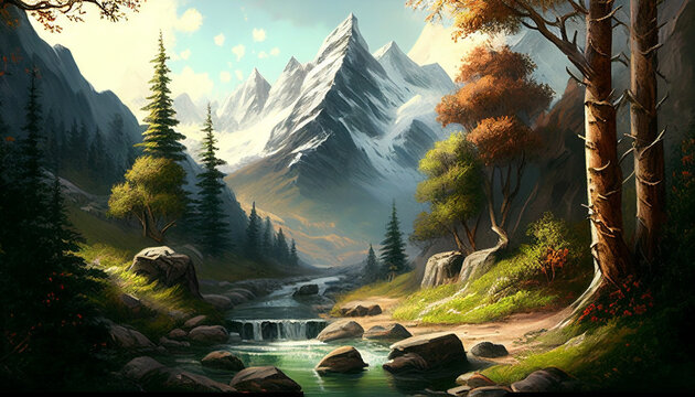 Beautiful landscape illustration
