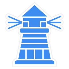 Vector Design Lighthouse Icon Style