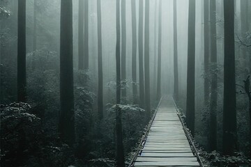 Fototapeta premium A walkway in the forest