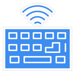 Vector Design Wireless Keyboard Icon Style