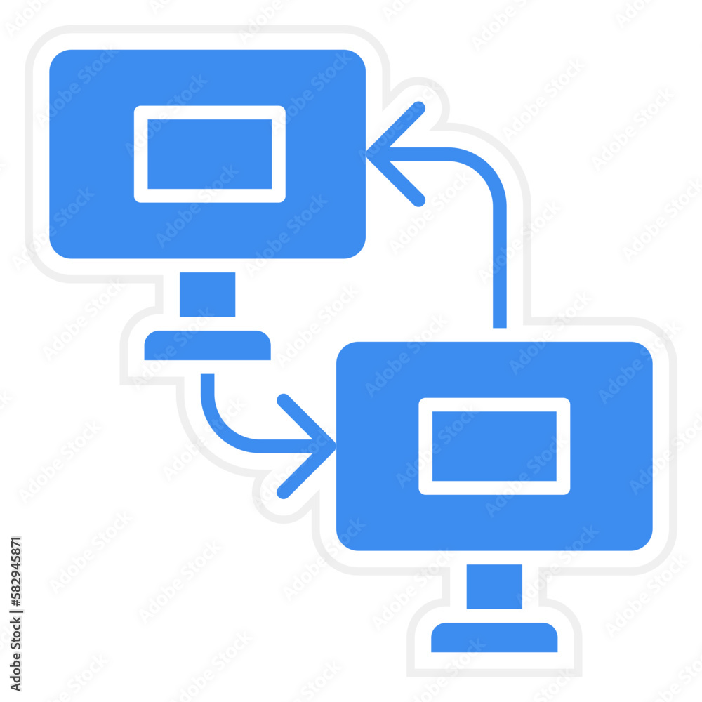 Poster vector design data transfer icon style