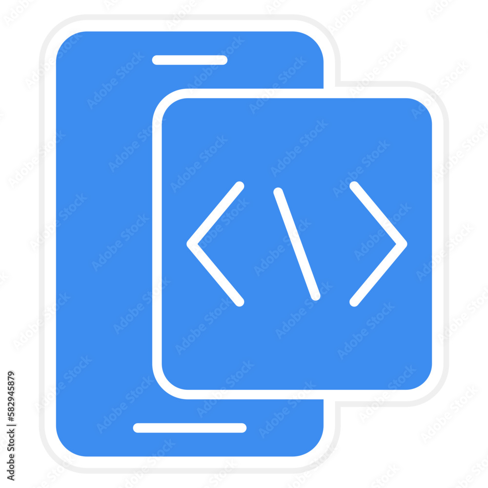 Poster vector design app development icon style