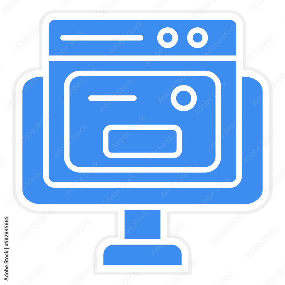 Poster vector design browser pop up icon style