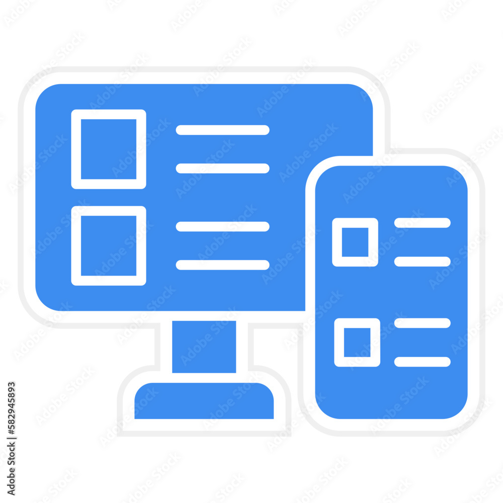 Poster vector design responsive design icon style