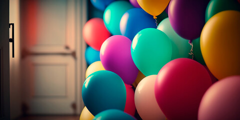 Fototapeta na wymiar deias de decoração com balões