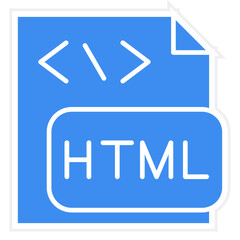 Vector Design HTML File Icon Style