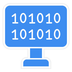 Vector Design Binary Code Icon Style