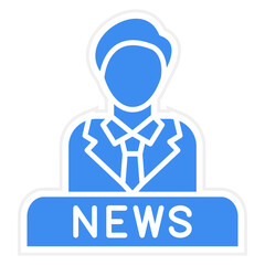 Obraz premium Vector Design News Anchor Icon Style