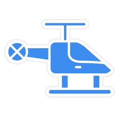 Vector Design Helicopter Icon Style