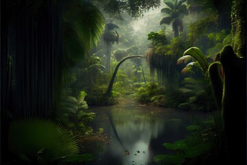 A rainforest in the Spring