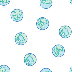 Obraz premium earth world globe planet vector seamless pattern