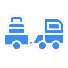 Vector Design Baggage Truck Icon Style