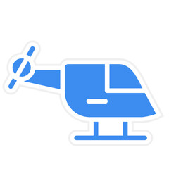 Vector Design Helicopter Icon Style