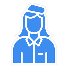 Vector Design Air Hostess Icon Style