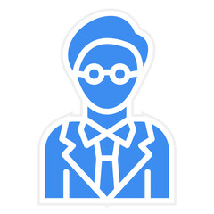 Vector Design Male Professor Icon Style