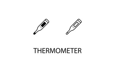 Thermometer double icon design stock illustration