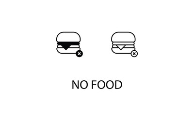 No food double icon design stock illustration