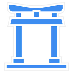 Vector Design Torii Gate Icon Style