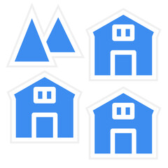 Vector Design Village Icon Style