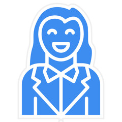 Vector Design Smiling Women Icon Style