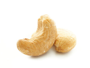 cashew nut isolated on white background. pile of cashew nut isolated on white background. cashew nut isolated