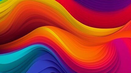 Colorful abstract wave wallpaper background. Generative AI