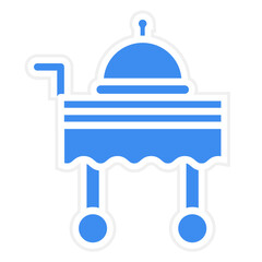 Vector Design Serving Cart Icon Style