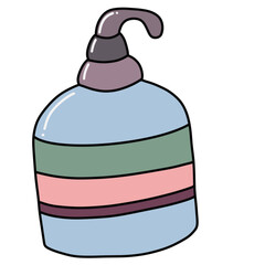 lotion bottle cute doodle icon