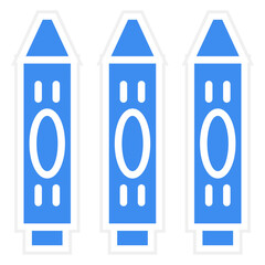 Vector Design Pencil Crayon Icon Style