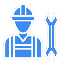 Vector Design Construction Worker Icon Style