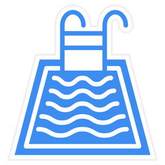 Vector Design Swimming Pool Icon Style