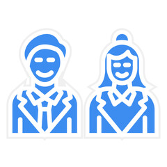 Vector Design Couple Icon Style