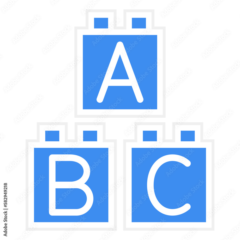 Poster vector design blocks icon style