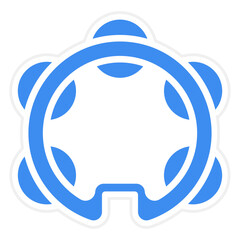 Vector Design Tambourine Icon Style